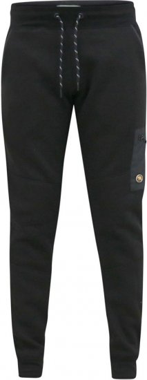 D555 COTGRAVE Couture Elasticated Waistband Jogger With Woven Fabric Trim Black - Pantalons/shorts de survêtement - Survêtement/jogging grandes tailles