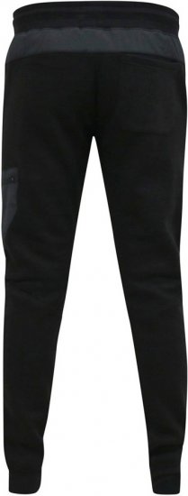 D555 COTGRAVE Couture Elasticated Waistband Jogger With Woven Fabric Trim Black - Pantalons/shorts de survêtement - Survêtement/jogging grandes tailles