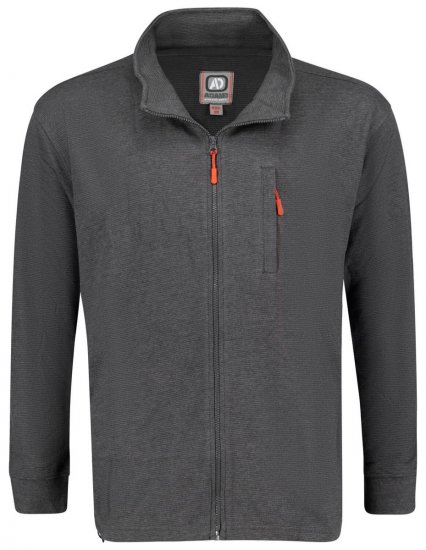 Adamo 159114 Veste de jogging Ottoman Gris foncé - Sweatshirts & hoodies - Sweatshirts/Hoodies grande taille homme