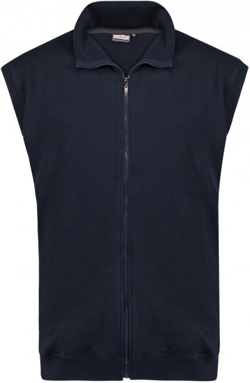 Adamo Athen Sweatvest Full Zipper Navy - Sweatshirts & hoodies - Sweatshirts/Hoodies grande taille homme