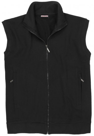 Adamo Athen Sweatvest Full Zipper Black - Sweatshirts & hoodies - Sweatshirts/Hoodies grande taille homme