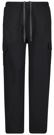 Adamo Athen Sweatpants with Cargo-pocket Black - Pantalons/Shorts de survêtement - Survêtement/jogging grandes tailles