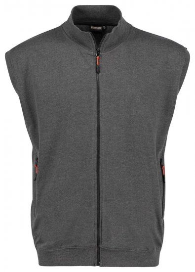 Adamo 159307 Gilet sweat sans manches Gris foncé chiné - Sweatshirts & hoodies - Sweatshirts/Hoodies grande taille homme