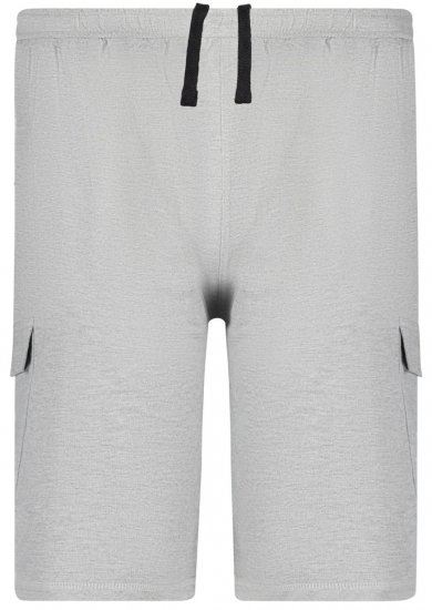 Adamo 159308 Short cargo Gris chiné - Pantalons/shorts de survêtement - Survêtement/jogging grandes tailles