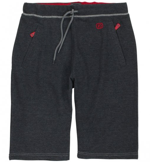 Adamo Moritz Sweatshorts Charcoal - Pantalons/shorts de survêtement - Survêtement/jogging grandes tailles
