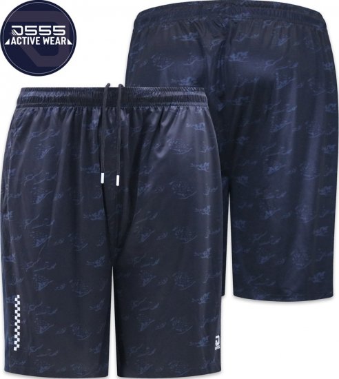D555 Woking Dry Wear Fully Elasticated Polyester Shorts Navy - Sport & outdoor - Vêtements de sport grande taille 