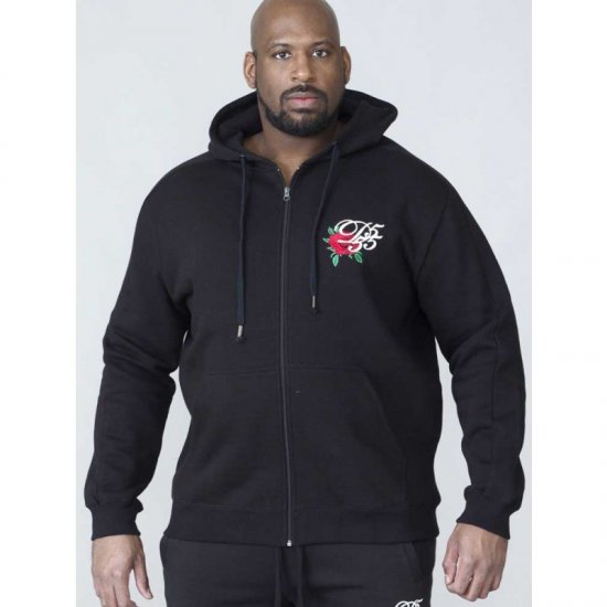 D555 Verlin Couture Full Zip Hoodie Black - Sweatshirts & hoodies - Sweatshirts/Hoodies grande taille homme