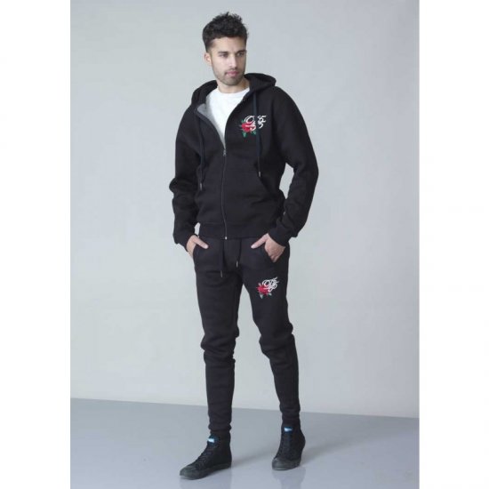 D555 Verlin Couture Full Zip Hoodie Black - Sweatshirts & hoodies - Sweatshirts/Hoodies grande taille homme