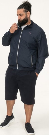 D555 Ealing Lightweight Zip Through Jacket With Zip Pockets Navy - Vestes - Vestes homme grandes tailles