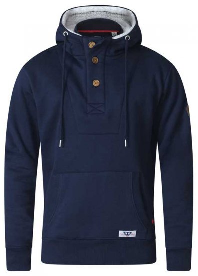 D555 Lorenzo Half zip Hoodie Navy - Sweatshirts & hoodies - Sweatshirts/Hoodies grande taille homme