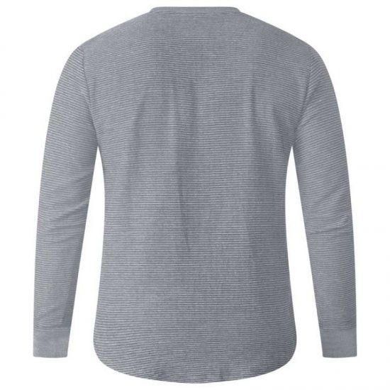 D555 Plato Long Sleeve T-shirt Grey - T-shirts - T-shirts Homme Grande Taille