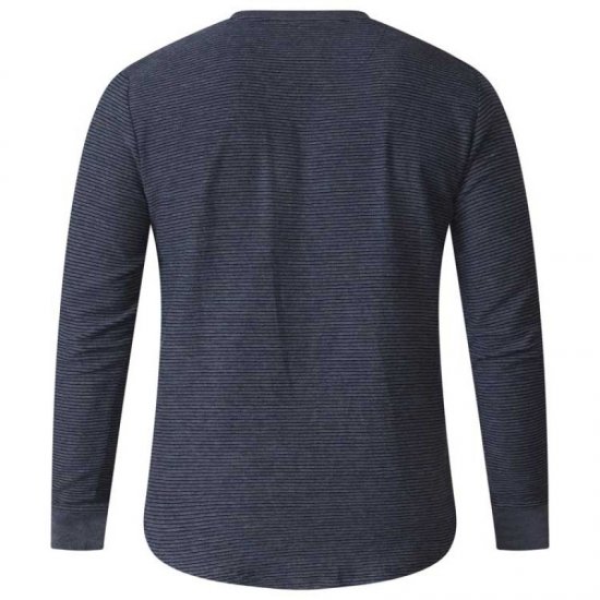 D555 Plato Long Sleeve T-shirt Charcoal - T-shirts - T-shirts Homme Grande Taille