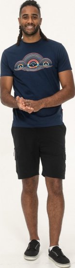 D555 Cheltenham Record With Reflection Printed T-shirt French Navy - T-shirts - T-shirts Homme Grande Taille