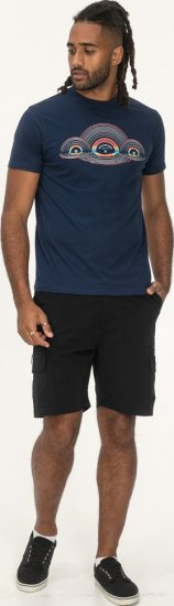 D555 Cheltenham Record With Reflection Printed T-shirt French Navy - T-shirts - T-shirts Homme Grande Taille