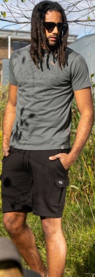 D555 Poole Circle Wave Printed Crew Neck T-shirt Khaki - T-shirts - T-shirts Homme Grande Taille