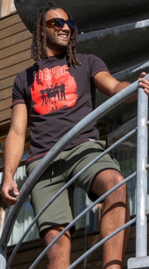 D555 Uxbridge Official AC/DC Band Printed Crew Neck T-Shirt Washed Black TALL SIZES - VÊTEMENTS HOMME MT-6XLT - Vêtements Tall Homme