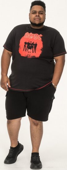 D555 Uxbridge Official AC/DC Band Printed Crew Neck T-Shirt Washed Black TALL SIZES - VÊTEMENTS HOMME MT-6XLT - Vêtements Tall Homme