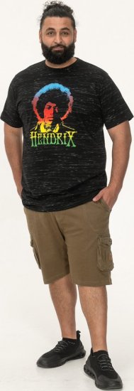 D555 Hendrix Official Jimi Hendrix Printed Crew Neck T-Shirt Black Reno - T-shirts de groupes - 