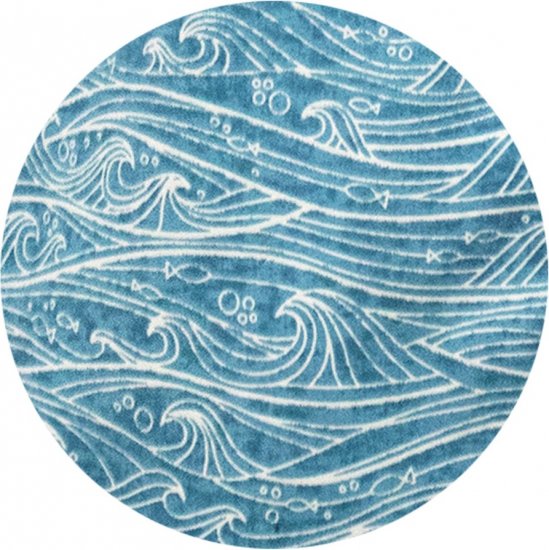 D555 Torquay AOP Short Sleeve Button Down Collar Shirt Blue Wave - Chemises - Chemises Grandes Tailles Hommes