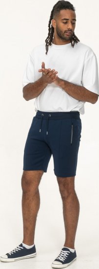 D555 Spalding Elasticated Waist Interlock Shorts Navy - Pantalons/shorts de survêtement - Survêtement/jogging grandes tailles