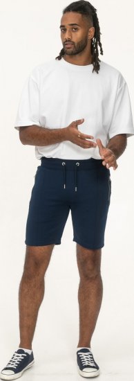 D555 Spalding Elasticated Waist Interlock Shorts Navy - Pantalons/shorts de survêtement - Survêtement/jogging grandes tailles
