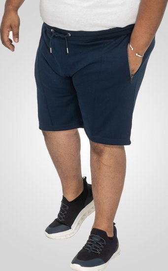 D555 Spalding Elasticated Waist Interlock Shorts Navy - Pantalons/shorts de survêtement - Survêtement/jogging grandes tailles