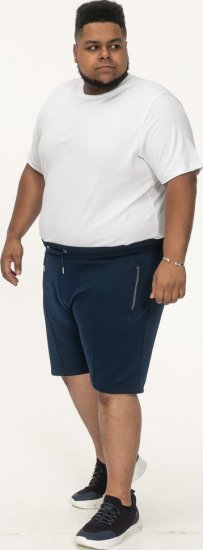 D555 Spalding Elasticated Waist Interlock Shorts Navy - Pantalons/shorts de survêtement - Survêtement/jogging grandes tailles