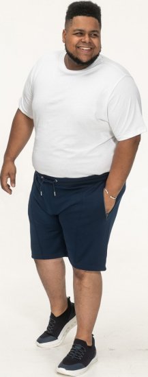 D555 Spalding Elasticated Waist Interlock Shorts Navy - Pantalons/shorts de survêtement - Survêtement/jogging grandes tailles