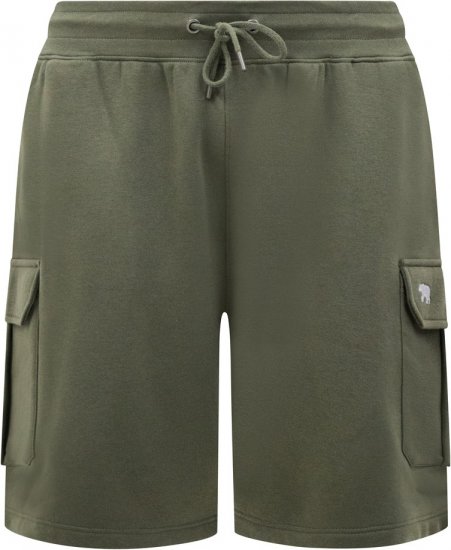 D555 Wigan 1 Elasticated Waist Fleece Cargo Shorts Khaki - Pantalons/shorts de survêtement - Survêtement/jogging grandes tailles