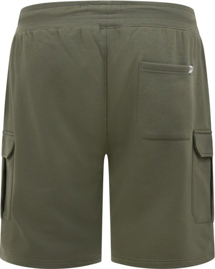 D555 Wigan 1 Elasticated Waist Fleece Cargo Shorts Khaki - Pantalons/shorts de survêtement - Survêtement/jogging grandes tailles