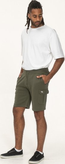 D555 Wigan 1 Elasticated Waist Fleece Cargo Shorts Khaki - Pantalons/shorts de survêtement - Survêtement/jogging grandes tailles