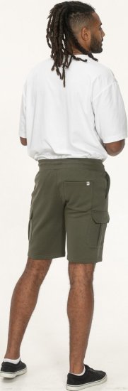 D555 Wigan 1 Elasticated Waist Fleece Cargo Shorts Khaki - Pantalons/shorts de survêtement - Survêtement/jogging grandes tailles