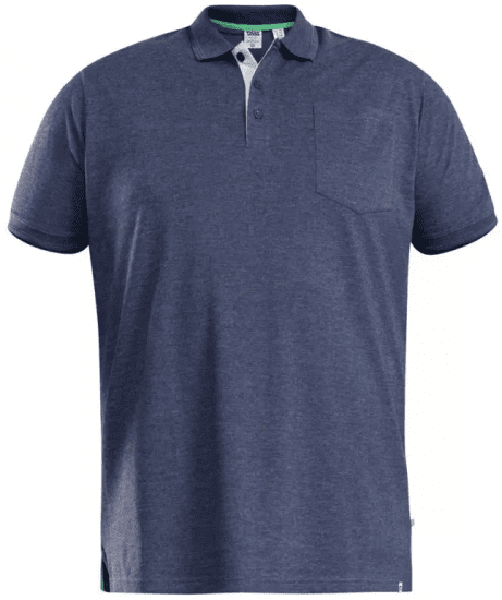 D555 Grant Polo Shirt Denim Blue - Polos - Polos homme grande taille