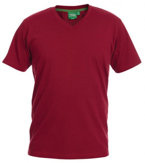 D555 Signature V-neck T-shirt Red - T-shirts - T-shirts Homme Grande Taille
