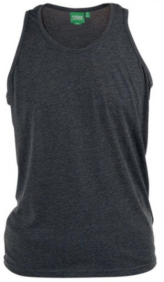 D555 Fabio Tanktop Charcoal - T-shirts - T-shirts Homme Grande Taille