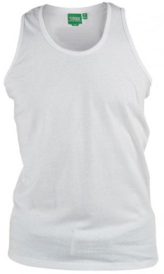 D555 Fabio Tanktop White - T-shirts - T-shirts Homme Grande Taille