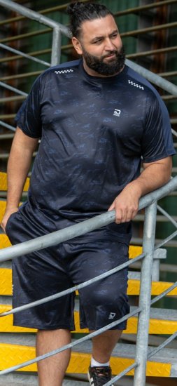 D555 Solihull Dry Wear Light Weight Poly Crew Neck T-Shirt Navy - Sport & outdoor - Vêtements de sport grande taille 