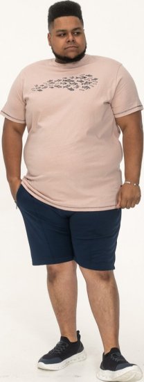 D555 Bournemouth Shoal Of Fish Printed Crew Neck T-Shirt Pink - T-shirts - T-shirts Homme Grande Taille
