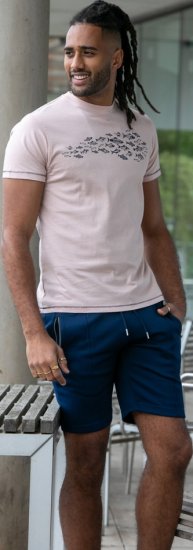 D555 Bournemouth Shoal Of Fish Printed Crew Neck T-Shirt Pink - T-shirts - T-shirts Homme Grande Taille