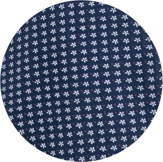 D555 Coventry AOP Polo Shirt Jacquard Collar & Ribbed Cuffs Navy - Polos - Polos homme grande taille