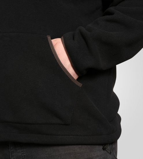 D555 Louth Micro Fleece Jacket with Sherpa Lining Black - Vestes - Vestes homme grandes tailles