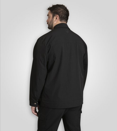D555 Wimbledon Couture Stretch Jacket with Zipper Black TALL SIZE - Vestes - Vestes homme grandes tailles