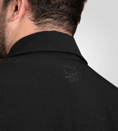 D555 Wimbledon Couture Stretch Jacket with Zipper Black TALL SIZE - Vestes - Vestes homme grandes tailles