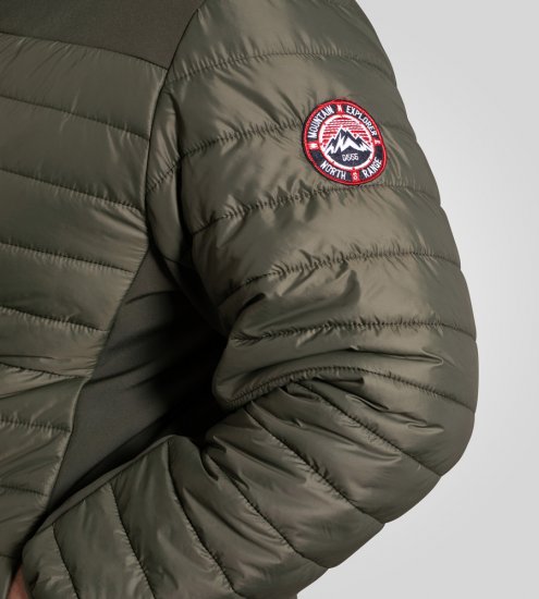 D555 Northfield Veste hybrid softshell avec capuche kaki - Vestes - Vestes homme grandes tailles