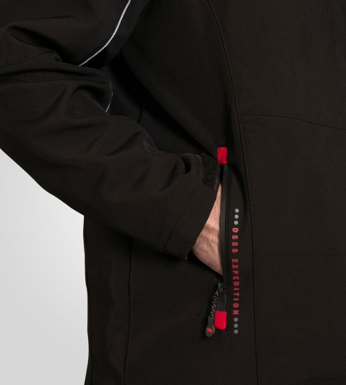 D555 Fretwell Padded Softshell Jacket with Detachable Hood Black - Vestes - Vestes homme grandes tailles