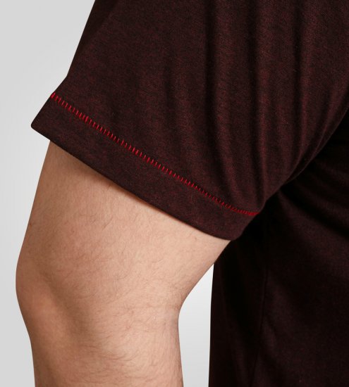 D555 Barnsley Guitar and Amp Crew Neck T-Shirt Burgundy - T-shirts - T-shirts Homme Grande Taille