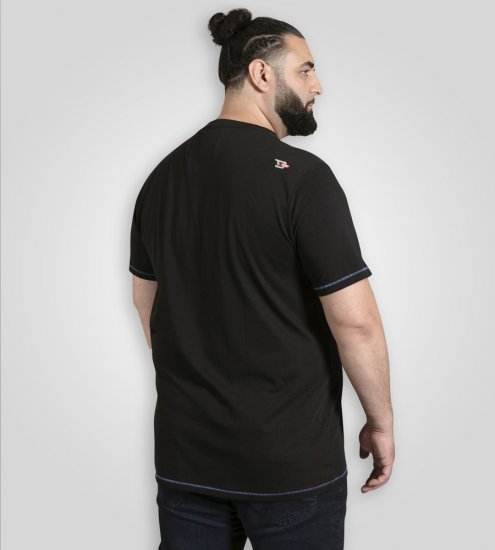 D555 Dewsbury Skeleton On Bike Crew Neck T-Shirt Black TALL SIZE - VÊTEMENTS HOMME MT-6XLT - Vêtements Tall Homme