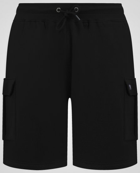 D555 Robinson 1 Short Fleece Cargo avec Taille Élastique Noir - Pantalons/shorts de survêtement - Survêtement/jogging grandes tailles