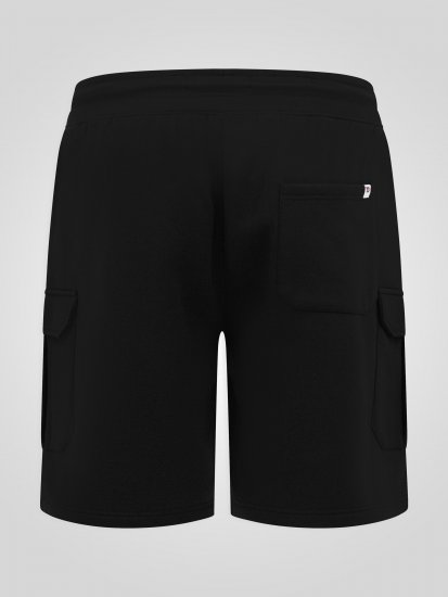 D555 Robinson 1 Short Fleece Cargo avec Taille Élastique Noir - Pantalons/shorts de survêtement - Survêtement/jogging grandes tailles