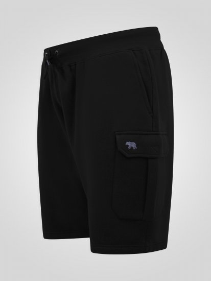 D555 Robinson 1 Short Fleece Cargo avec Taille Élastique Noir - Pantalons/shorts de survêtement - Survêtement/jogging grandes tailles
